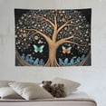 thumbnail image 4 of COMIO  Tree of Life Tapastry Butterfly Moon Flower Boho Floral Plant Tapestries for Bedroom Aesthetic's Wall Hanging Mandala Botanical Tapestry for Living Room Dorm, 4 of 7