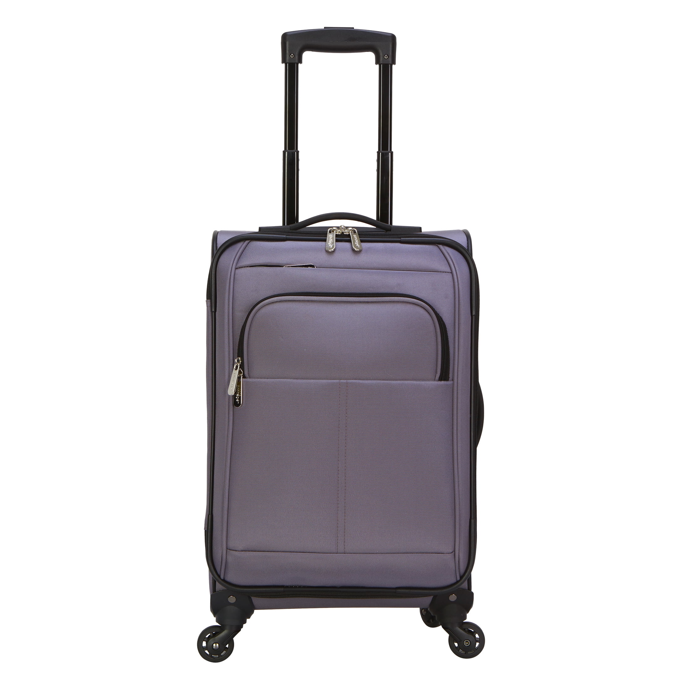 Protege 7 Piece Softside Polyester Luggage Set With 360 Spinner Wheels and Divider Pockets, Includes 28-inch and 24-inch Checked Bags, 20-inch Carry-on Bag, 2 Medium and 2 Large Packing Cubes, Gray