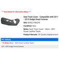 thumbnail image 2 of Seat Track Cover - Compatible with 2011 - 2019 Dodge Grand Caravan 2012 2013 2014 2015 2016 2017 2018, 2 of 3