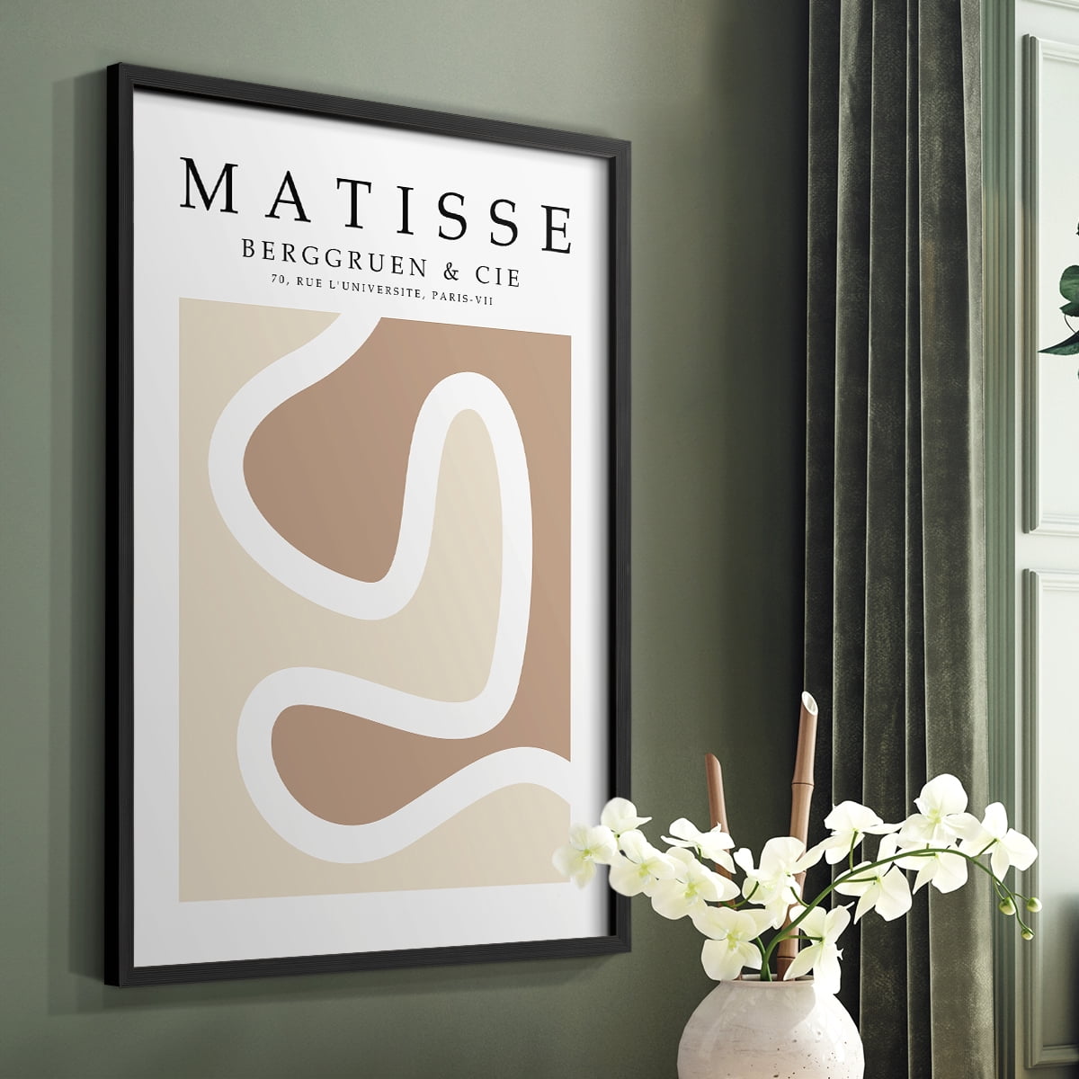 Matisse CCCXLVI in Black Solid Wood 11 x 14 Framed Print