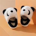 thumbnail image 2 of Zapatillas de algodón para niños y niñas, otoño e invierno, para interiores, suela suave, zapatillas de lana con dibujos de panda para bebés pequeños y medianos, 2 of 6