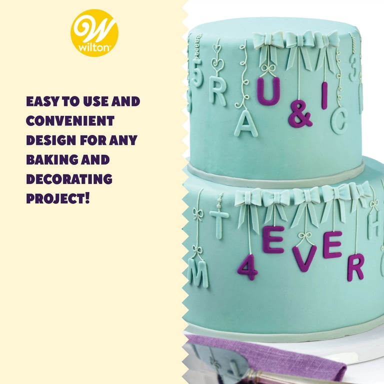 Alvinlite 40-Pc Fondant Letter Cutters Set - Alphabet, Numbers, Punctuation, Plastic Molds
