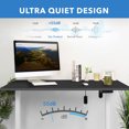 thumbnail image 4 of Mount-It! Electric Sit-Stand Desk with 55" Desktop, Ergonomic, White Frame, Black Desktop, 4 of 9