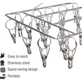 thumbnail image 4 of Metal Sock Hanger,stainless Steel Drying Rack With 36pcs Pegs And Swivel Hook,windproof Laundry Metal Square Hanger For Socks,underwear And Small Item, 4 of 5