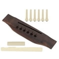 thumbnail image 4 of Guitar Preslotted Bridge Set, Crisp Sound Bridges Saddle Nut Pin Sets  For Acoustic Guitars, 4 of 8