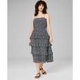 thumbnail image 2 of And Now This Women's Tiered Sleeveless Midi Dress – Black Floral, Size - XS, 2 of 5