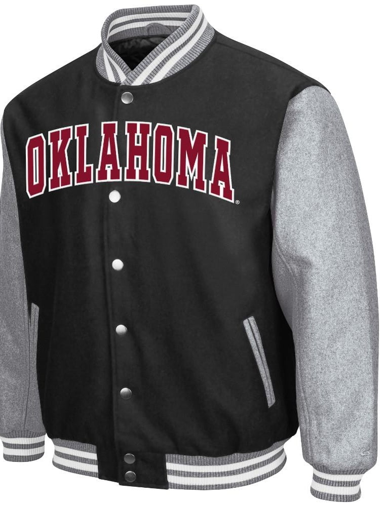 Mens NCAA Oklahoma Sooners Letterman Jacket (Team Color) by Colosseum