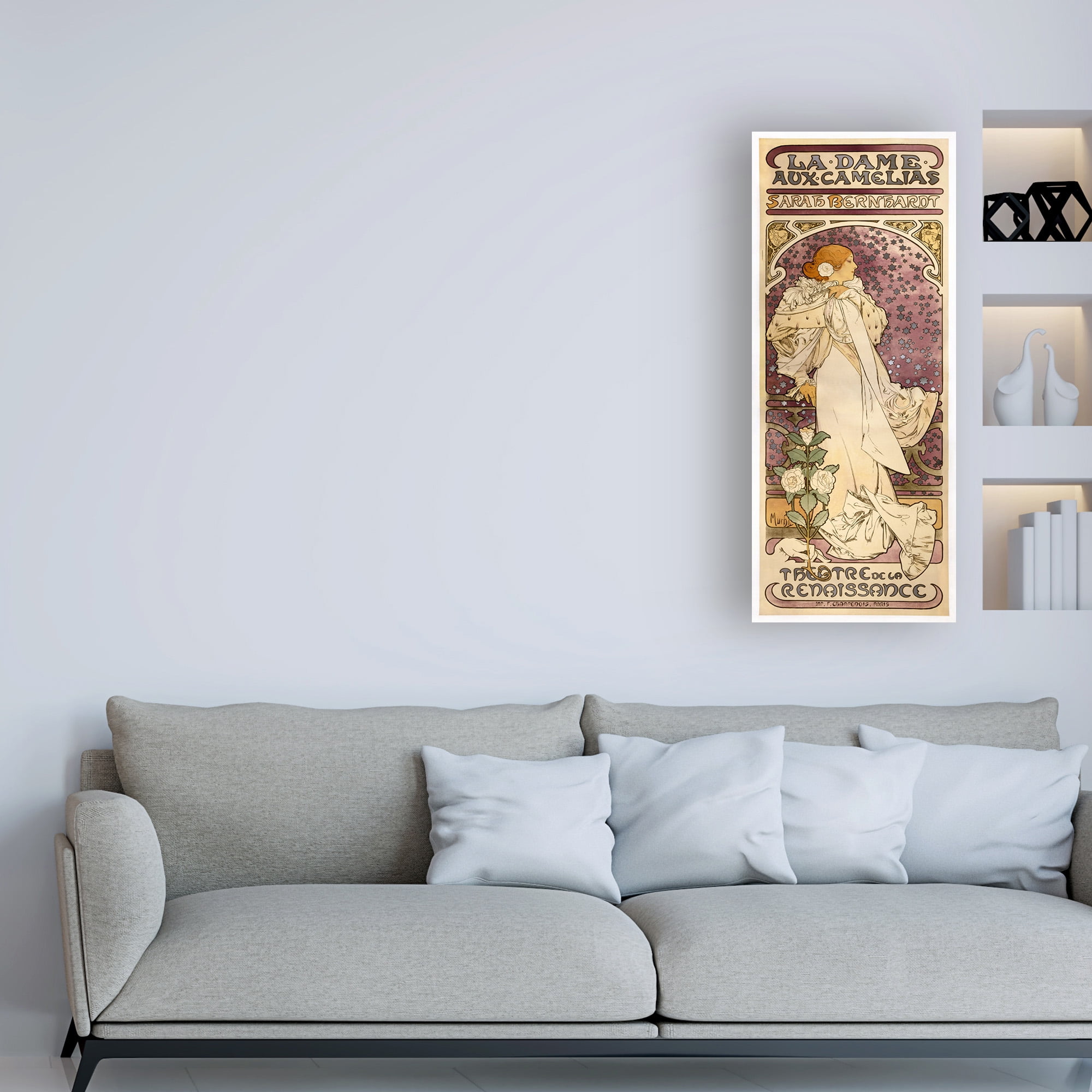 Mucha 'La Dame aux Camelias' Canvas Art