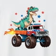 thumbnail image 5 of Toddler Boys T Shirts Short Sleeved Independence Day 4Th Of July Dinosaur Truck Print Summer Casual Crewneck Kids Tops for Boy Size 8-9T, 5 of 6