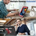 thumbnail image 3 of BMOUO Case for iPad 9th 8th 7th Generation (10.2 inch, 2021/2020/2019), Shockproof Protective iPad 10.2 Case with Built-in Stand/Pencil Holder, Black+Red, 3 of 7