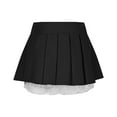 thumbnail image 4 of Maoxin Skirt for Women Women's Solid Color Pleated Belt Pants High Waisted Skirt ,Black,M, 4 of 6