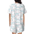 thumbnail image 3 of Bingfone Rabbit And Star Print Pajamas Sets for Women Soft Short-Sleeved Pjs with Lounge Shorts Two Piece Sleepwear, 3 of 8