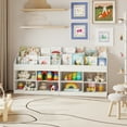 thumbnail image 4 of Gymax 3-Tier Kid's Bookshelf w/Display Rack & 4 Compartments for Kids Room Playroom, 4 of 9