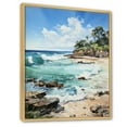 thumbnail image 2 of Designart "Tropical Paradise Beach Photo IV" Nautical & Beach Floater Framed Canvas Print, 2 of 7