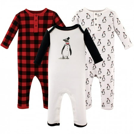 

Hudson Baby Infant Boy Cotton Coveralls 3pk Penguin 12-18 Months