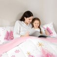 thumbnail image 4 of Manfei Christmas Tree Comforter Set Queen, Pink, 3 Piece, 4 of 6