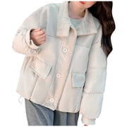 RXMEKW Fleece Jacket for Women with Polka Dot Pockets, Thickened Casual Padded Parka Coat for Winter, Long Sleeve Hooded Outerwear