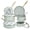 Green, variant on Chef Power 10 Pcs Ceramic Non Stick Cookware Sets, Pots and Pans Set with Stainless Steel Handle, Dishwasher and Oven Safe, Cream White with Light Gold Handle