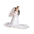 thumbnail image 5 of balikha Wedding Cake Dolls Couple Figures for Miniature Scene Anniversary Engagement A A, 5 of 9