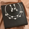 thumbnail image 4 of Sunyuer Bridal Wedding Jewelry Set Rhinestone Necklace Earrings Sets Formal Prom Costume Jewelry Sets for Women and Brides, 4 of 5