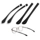 thumbnail image 1 of Uxcell Cojín Suave para Gafas [2 Pares] - Mangas Antideslizantes de Silicona para Patillas de Gafas - Blanco Negro, Negro, 1 of 7