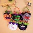 thumbnail image 1 of Halloween Handbag Large Capacity Tear-resistant Reusable Super Soft Washable Gift Packing Flannel Halloween Party Witch Pumpkin Black Cat Ghost Candy Pouch Party Supplies, 1 of 5