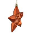 thumbnail image 4 of Northlight 12ct Matte Glittered Star Shatterproof Christmas Ornament Set 5" - Orange, 4 of 8
