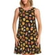 thumbnail image 1 of Fotbe Burger Fries Vestido de Verano sin Mangas para Mujer – Vestido Midi Línea A, Estilo Camiseta Floral, Vestido Playero Casual y Fluido, 1 of 7