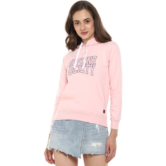 Campus Sutra Women Printed Stylish Casual Hooded Sweatshirts