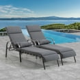 thumbnail image 5 of Crestlive Products Dark Gray Adjustable Steel Chaise Lounge Chairs Set of 2, 5 of 7