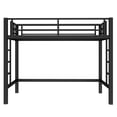 thumbnail image 5 of Jopath Twin Size Metal Loft Bed, Loft Bed with Easy Climbing Ladder and Guardrails for Boys Girls Teen Black, 5 of 9