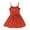 Red, variant on PINQI A Line Kid Girls Sundress Kids Girl Summer Dress Little Girl Sumdress Sleeveless V Neck Dots Print Button Front Belted Dress 4 To 7Years
