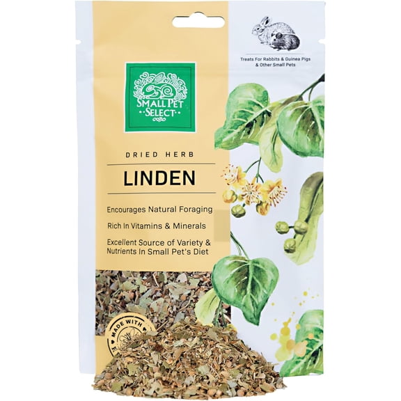 Small Pet Select - Linden, a Natural Herbal Treat for Adult Rabbits and Guinea Pigs, 2oz