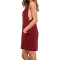 thumbnail image 2 of Summer Sleeveless Women Henley Shorts Jumpsuit Waffle Romper with Pocket, 2 of 6