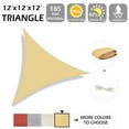 thumbnail image 2 of IC ICLOVER 12' x 12' x 12' Sun Shade Sail Canopy Triangle UV Block Sunshade for Outdoor Patio Garden Carport Backyard - Sand, 2 of 8