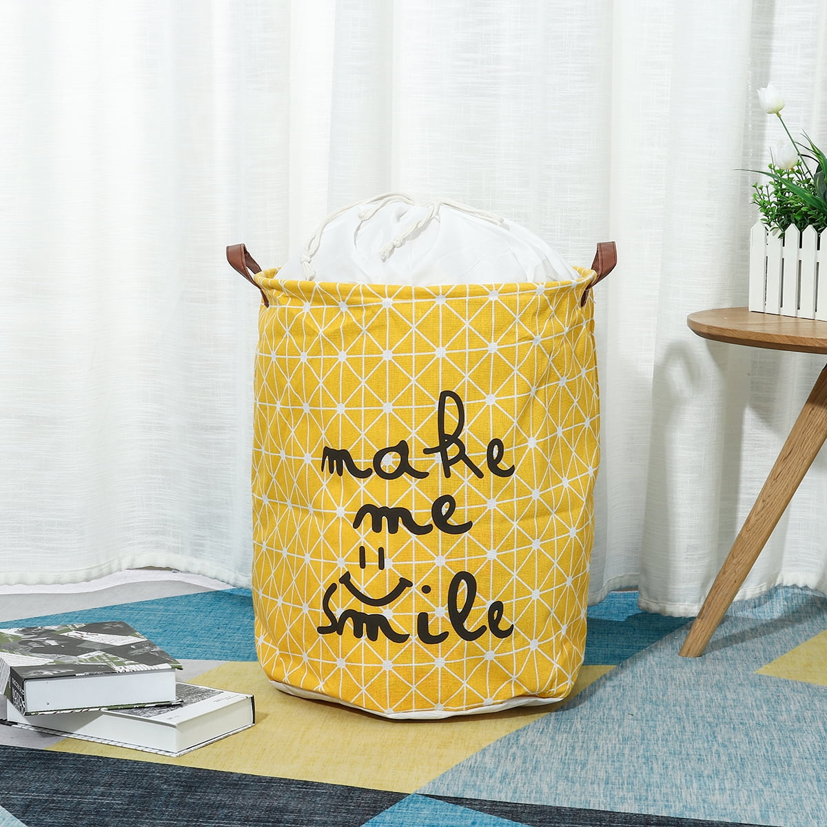 Laundry Foldable Washing Basket Bag MakeUp Storage Bathroom Toy Holder Organizer 