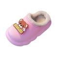 thumbnail image 2 of Fozruso Girls Slippers Warm Winter Shoes Soft Comfortable Indoor Outdoor Lined Cartoon Design Lightweight Toddler Kids Footwear,Girls Slippers Sizes 1 Big Kid(9-9.5 Years), 2 of 6