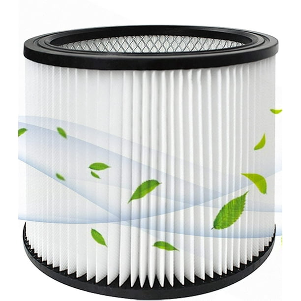 Filtro de repuesto para filtros Shop Vac 90304 9030400 903-04 90350 Conveniente para la mayoría de aspiradores secos/humidos Shop-Vac de 5 galones y más, lavable, reutilizable y fácil de instalar.
