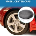 thumbnail image 2 of Unique Bargains Wheel Center Caps 68mm Silver Tone 1Pcs with Black Carbon Fiber Pattern Sticker, 2 of 6