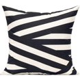 thumbnail image 3 of 20x20 Black Beige Throw Pillow Covers Cases Modern Geometric Outdoor Decorative Accent Cushion Suqare Cotton Linen Set of 4 for Sofa Paito Couch Bed Room, Striped Zig Zag, 3 of 5