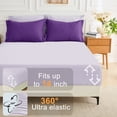 thumbnail image 3 of Sasttie 7 Pieces Full Comforter Set, Reversible Bed in a Bag, All Season Bedding Set with Comforter, Flat Sheet, Fitted Sheet, Pillowcases & Shams, Purple & Lavender, 3 of 10