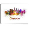 DESIGN ART Designart - Cleveland Skyline - Cityscape Canvas Artwork Print
