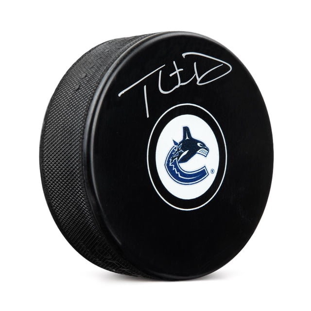Thatcher Demko Rondelle de Hockey des Vancouver Canucks Autographiée