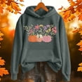 thumbnail image 2 of HCYSFG Women Halloween Hoodies Retro Graphic Oversized Long Sleeve Sweatshirt Casual Drawstring Winter Fall Pocket Pullover Top, 2 of 5