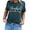 Green, variant on Thankful Letter Print Women Short Sleeve Summer T-Shirt