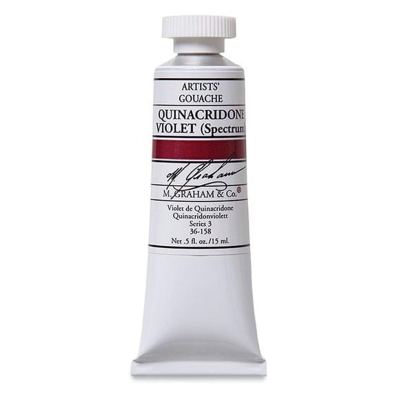 M. Graham Artists' Gouache - Quinacridone Violet, 15 ml tube