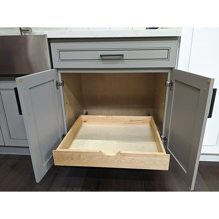 Elysian Soft Close Wooden Drawer Box Organizer Fully Assembled Pull Out Under Cabinet Sliding Shelf Base Kitchen Bathroom Vanity Under Sink Pull Out Organizer