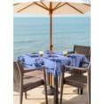 thumbnail image 3 of Outdoor Tablecloths with Umbrella Hole & Zipper, Palm Trees 54x54 Inch Square Tablecloths, Summer Vintage Tropical Trees Botanical Blue Waterproof Table Cloth, Patio/Pool/Picnic Table Covers, 3 of 8