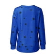 thumbnail image 4 of UKAP Womens Star Print Pullover Sweatshirt Autumn Long Sleeve Crew Neck T-shirt Loose Casual Tunic Tops Blouse Plus Size, 4 of 6