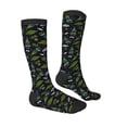 thumbnail image 3 of Picia Women Crew Soft Moisture-wicking Socks Space Rockets Pattern Design Cotton Socks, One Size fit All, 3 of 9